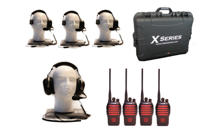 X Series Radio/Headsets - 4 Coach System | Sideline Power